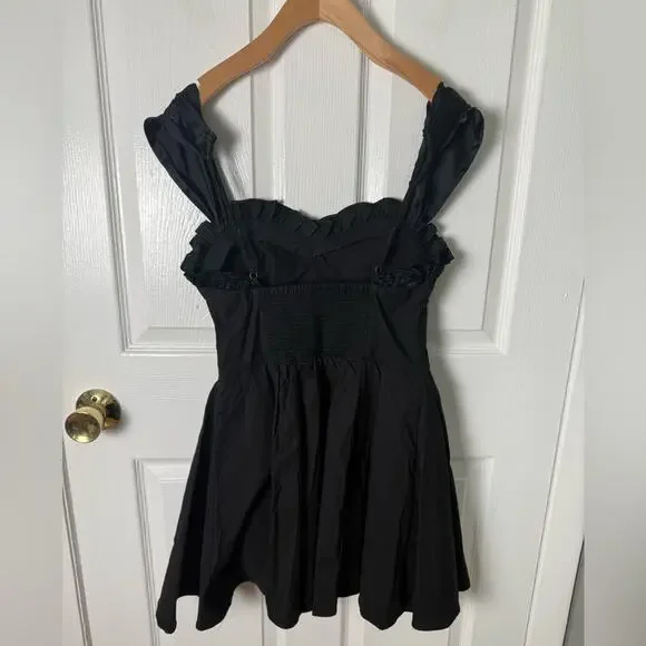 Free People Midnight Magic Mini Dress in Black Combo S - Picture 6 of 9